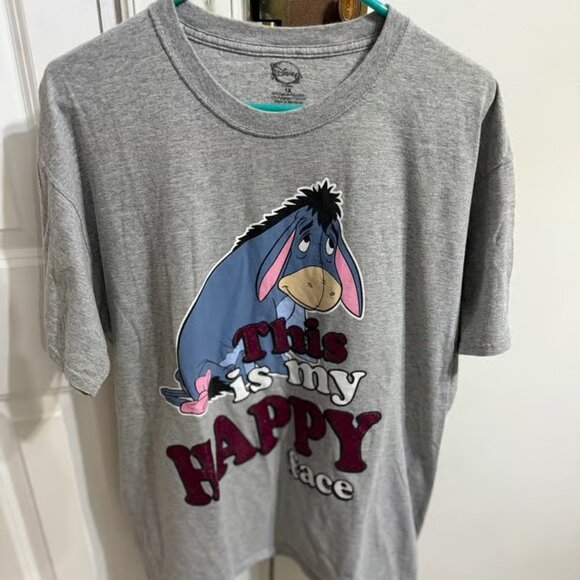 Disney Eeyore T-Shirt. This is my happy face - Picture 1 of 4
